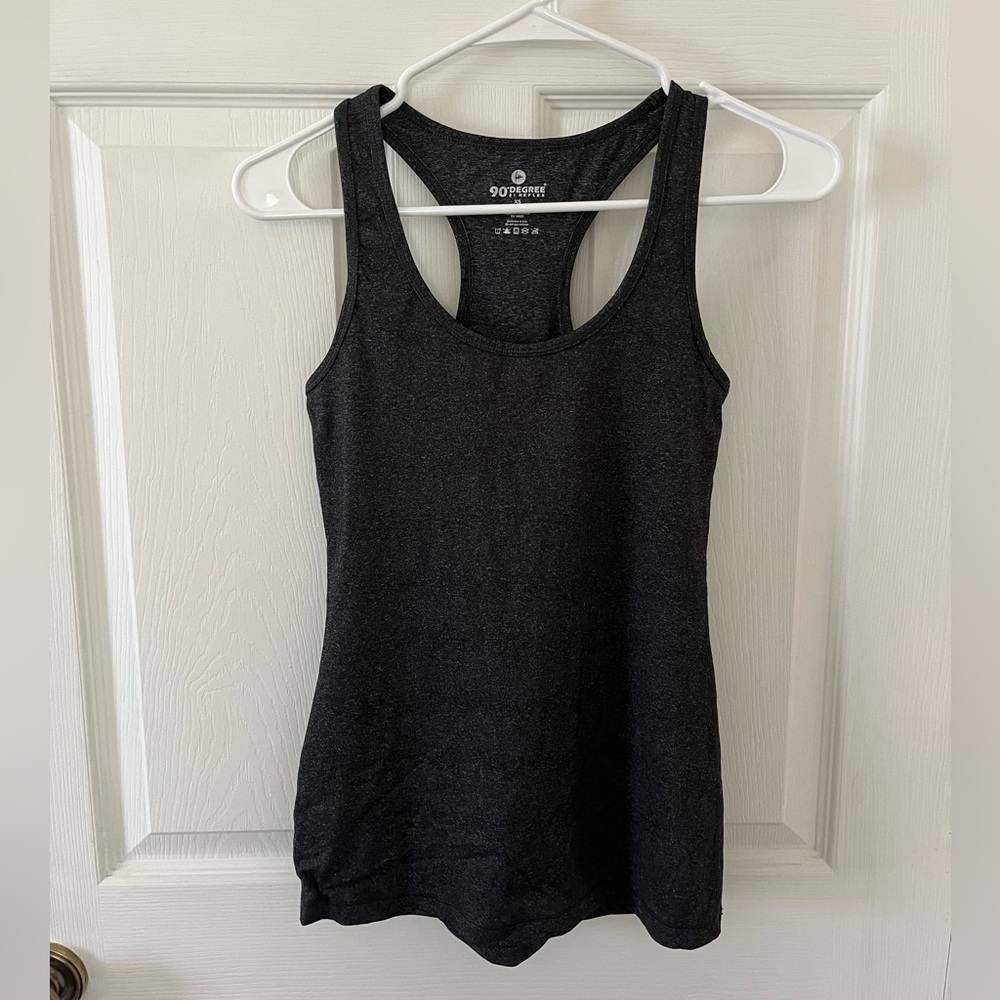 90 Degree By Reflex Charcoal Gray Tank Top
